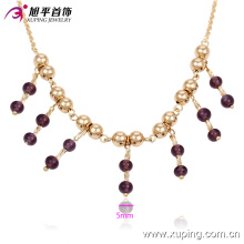 42724 xuping beads beads jewelry moda de calidad superior 18k chapado en oro collar colgante